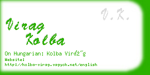 virag kolba business card